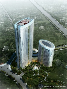 MATSUNICHI Headquarters building 195m in heigh...